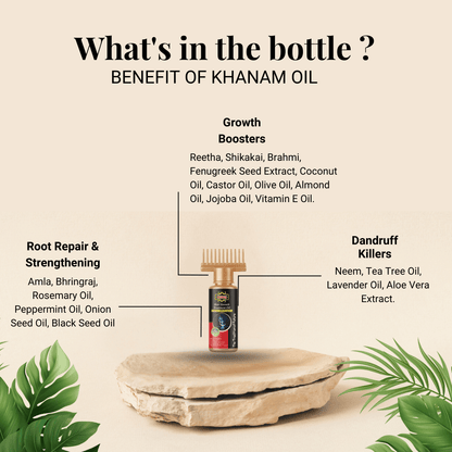 Khanam Hair Growth Oil – Natural Solution for Strong, Healthy Hair - khanam cosmetics
